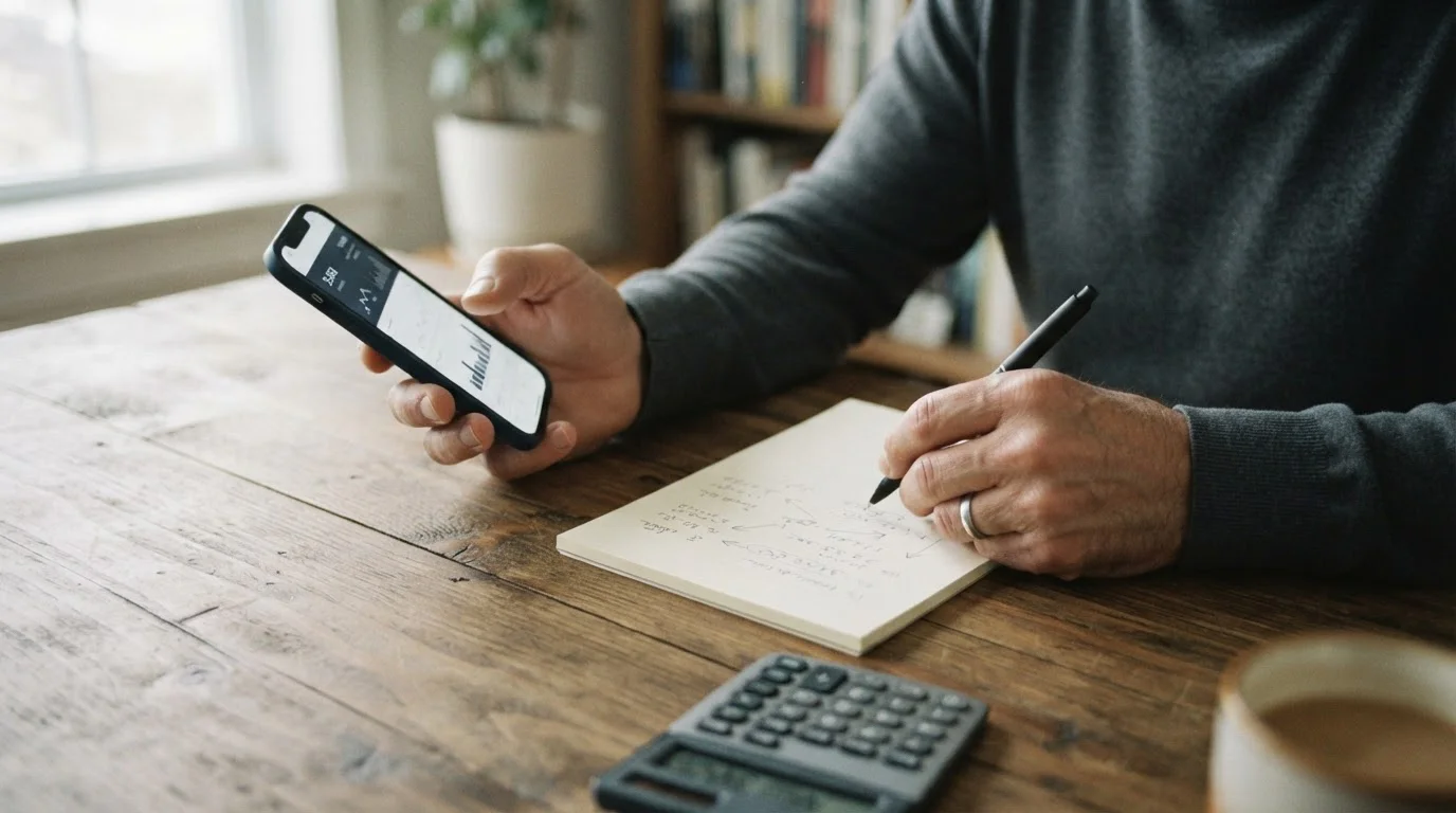 Usuario calculando los costes reales de una aplicación de apuestas antes de la descarga