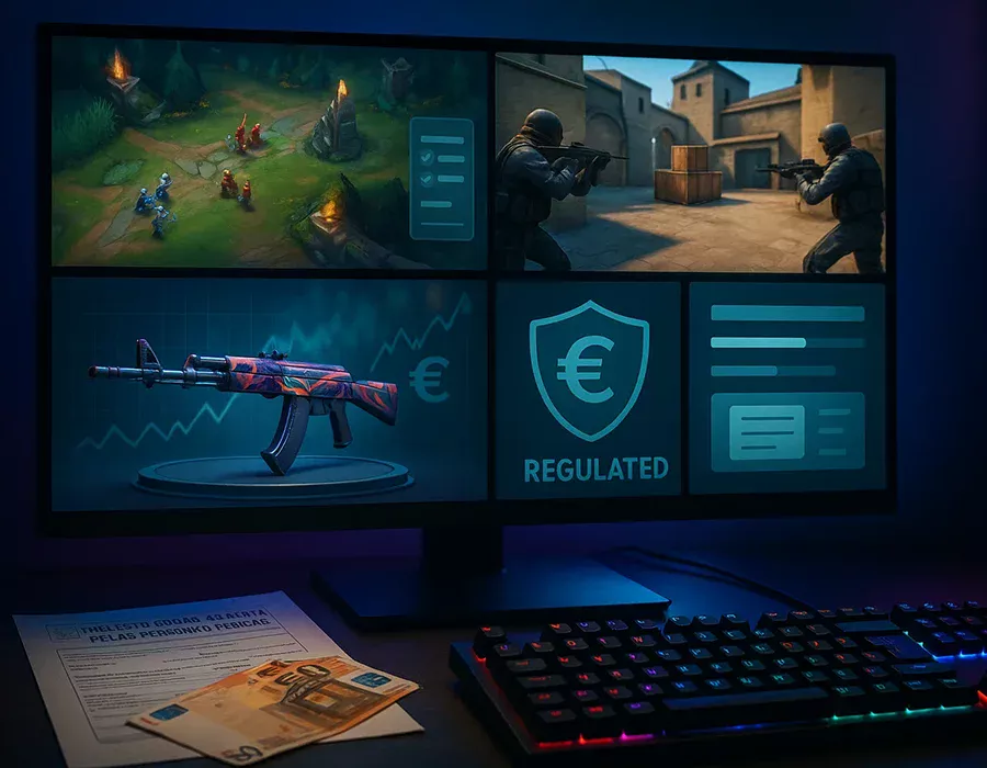 Apuestas en esports (League of Legends, CS:GO, Dota 2) y skin betting: cómo declarar en Hacienda igual que deportes tradicionales