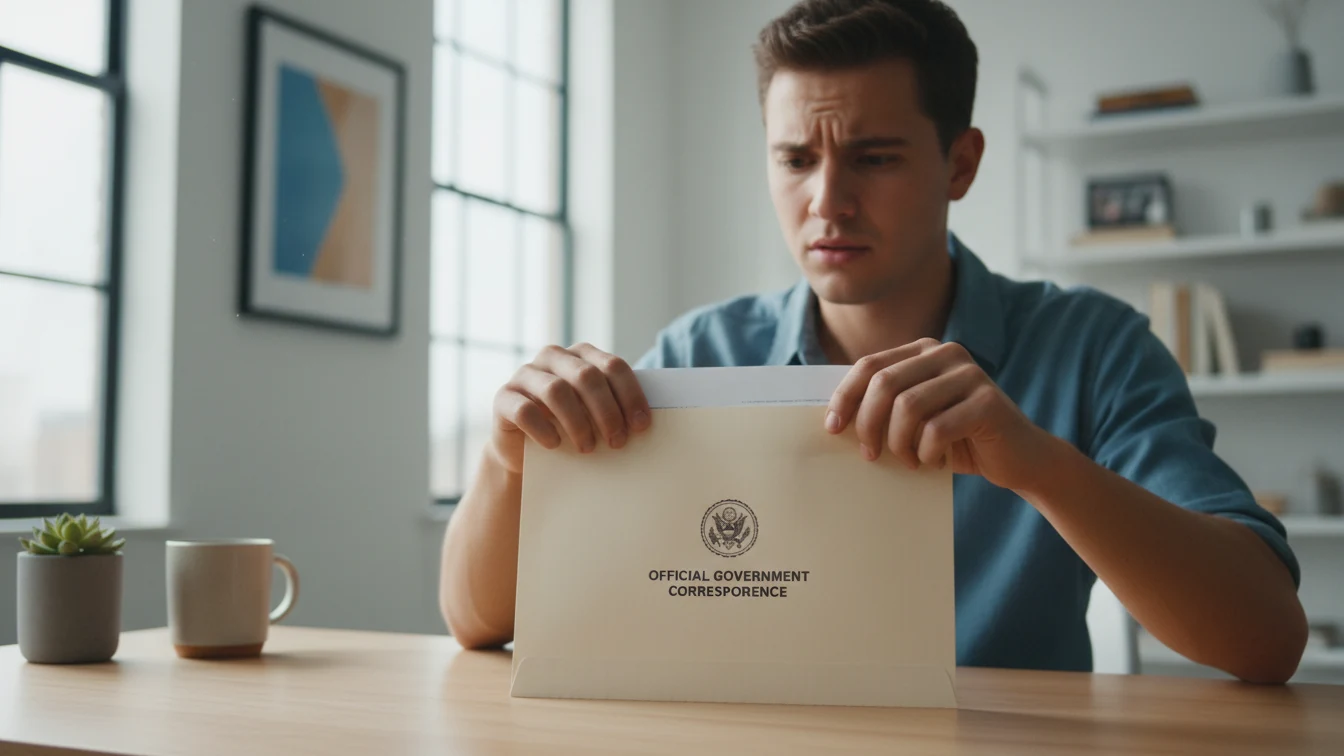 Estudiante recibiendo notificación oficial sobre revisión de beca