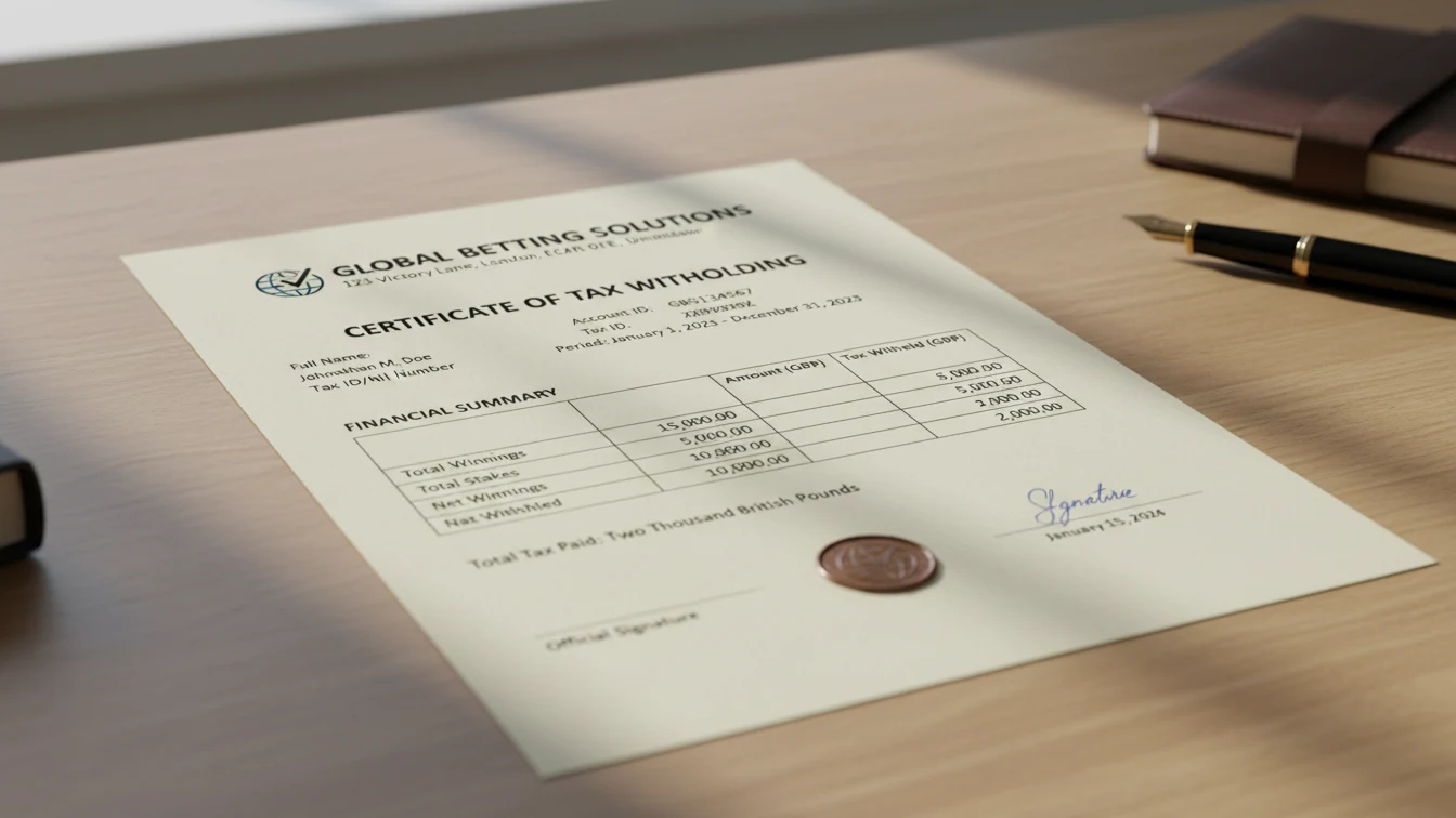 Certificado Fiscal de Casa de Apuestas