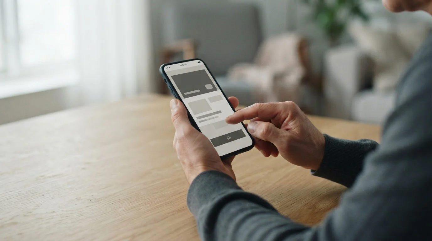 Smartphone mostrando interfaz de pago digital para retiro de fondos