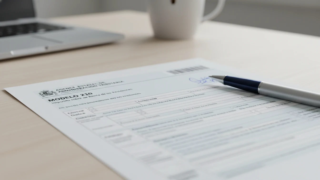 Formulario fiscal modelo 210 para no residentes