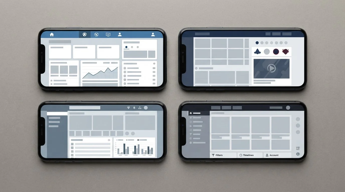 Diferentes dispositivos móviles mostrando interfaces de plataformas de apuestas reguladas