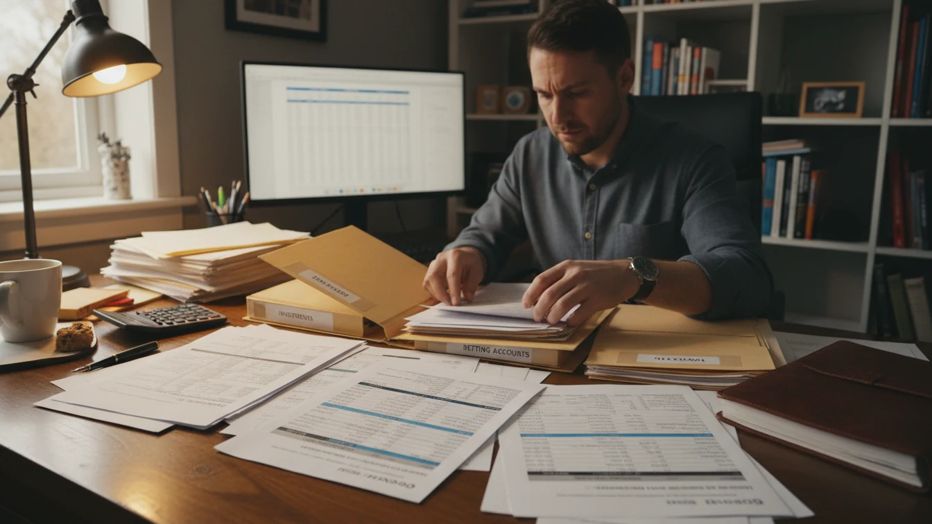 Persona preparando documentación para responder a un requerimiento fiscal